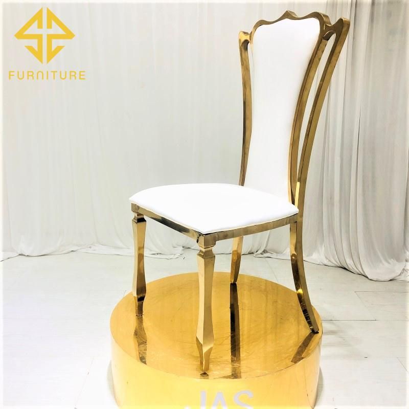 Luxury Royal Hotel Furniture Stainless Steel Chair for Banquet Use