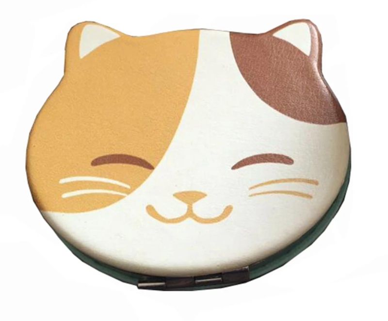 Hot Selling Promotion Gift Cat Shaped Design Travel Compact Makeup Mirror