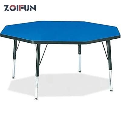 Octagon Shaped Big Small Height Adjustment Table; Coffee Room School Meeting Conference Study Class Furniture