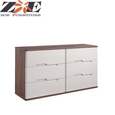 Modern MDF Home Bedroom Dresser with 6 Drawers