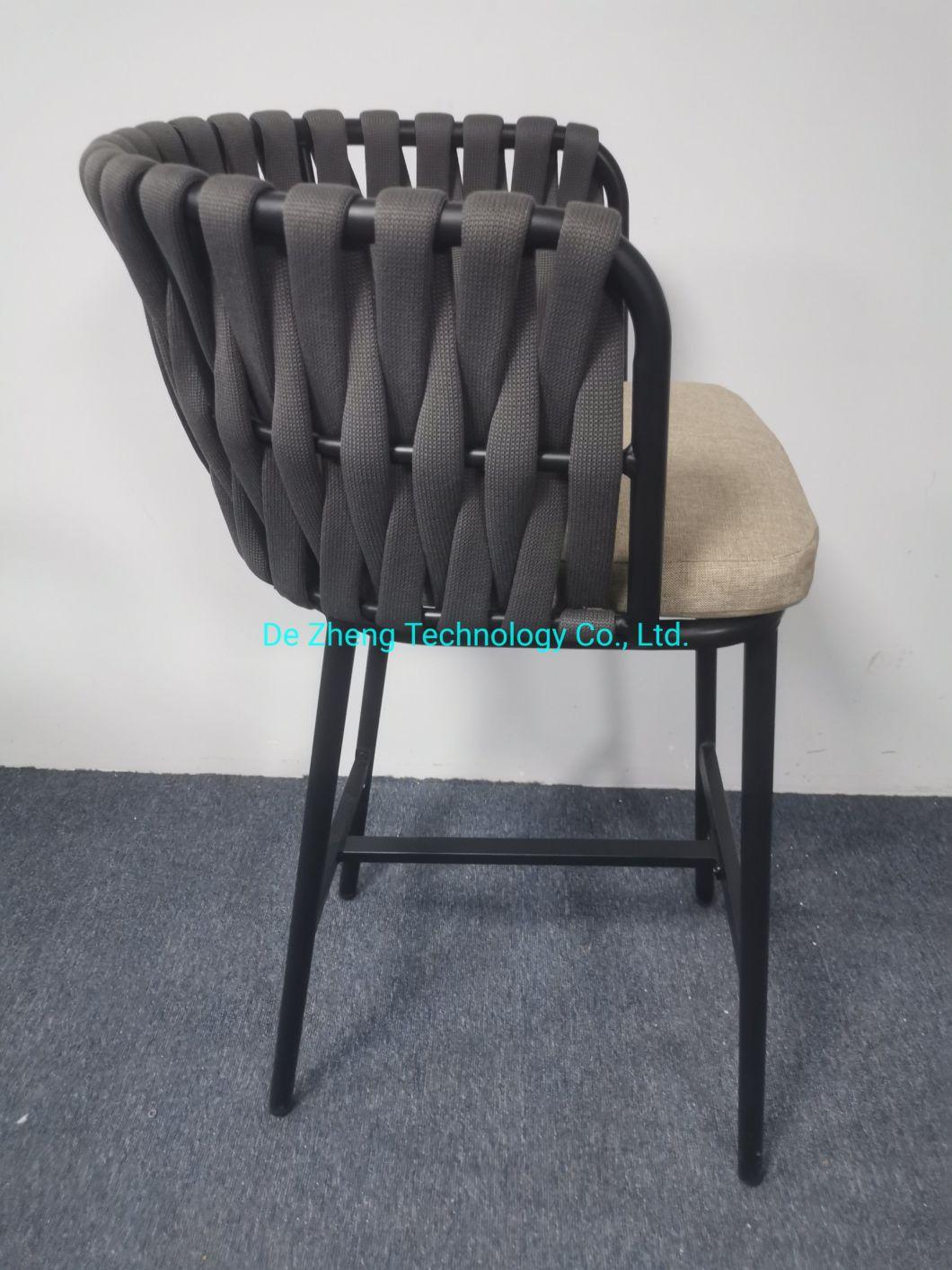 Modern Design Outdoor Bar Furniture High Quality Rope Bar Stool Best Price Outdoor Bar Stool Furniture