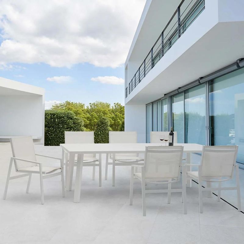 Modern Indoor/Outdoor Dining Table Matte White