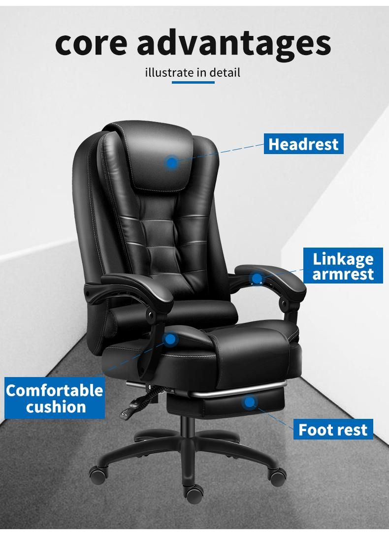 High Quality Modern Computer Office Chair Ergonomic Executive Chair with Footrest