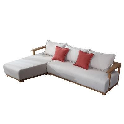 Simple Modern Living Room Solid Wood Corner Sofa 0070