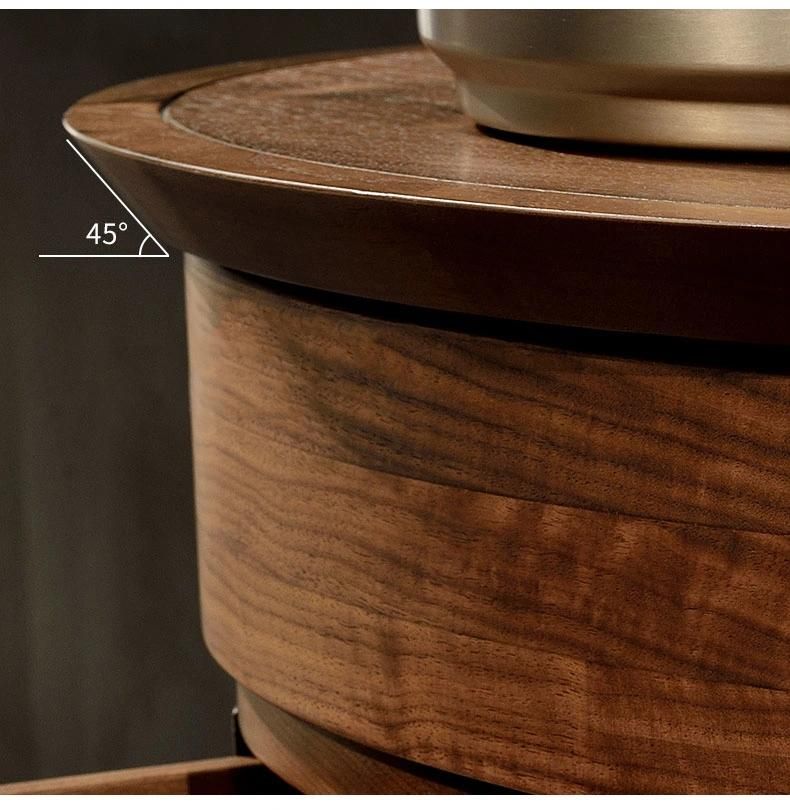 Light and Luxury Unique Design North American Black Walnut Solid Wood Cabinet for Hotel