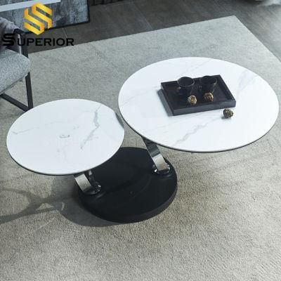 China Direct Interior Furniture Modern Rotating Marble Coffee Table