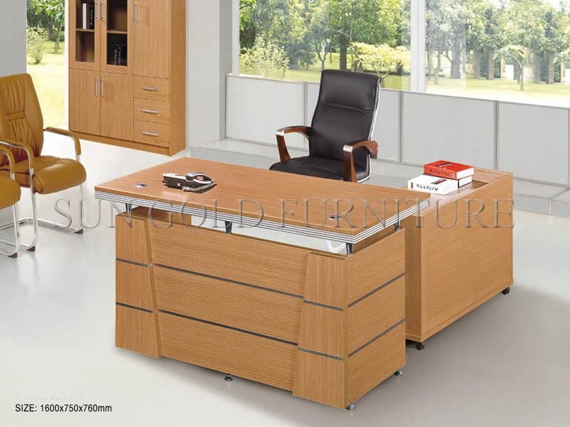 Tradition Design Melamine CEO Executive Desk with Cabinet (SZ-OD008)