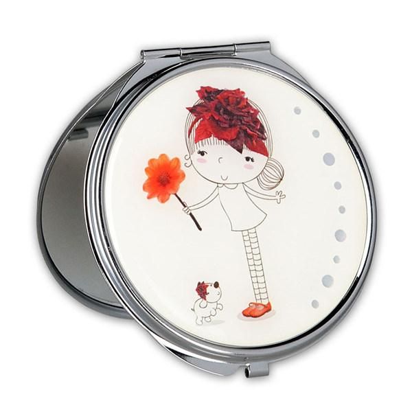 Apple Shape Single Sider Stainless Steel Pocket Mirror