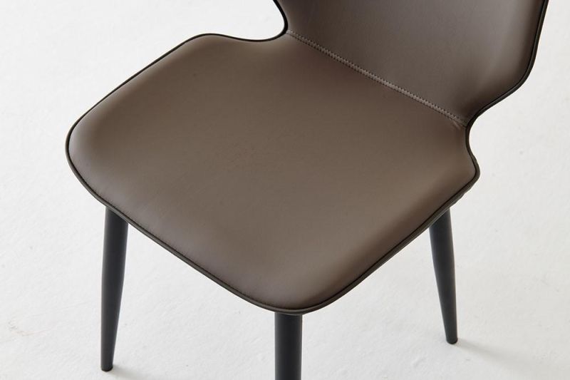 Modern Brown Shell-Shaped Office Chair