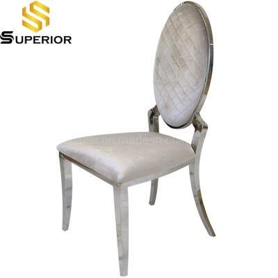 Indian Wedding Modern Hotel Reception Silver Metal Dinner Room Chair