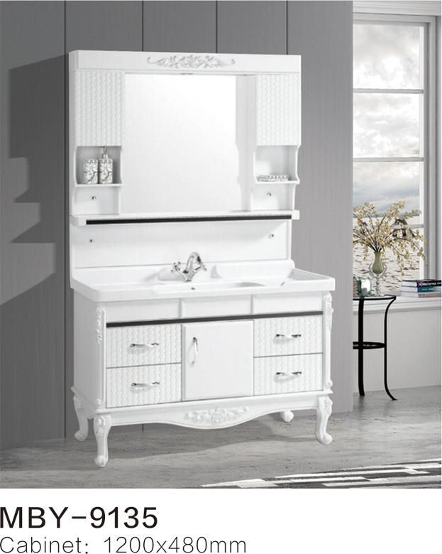 Double Sinks Bathroom Cabinet with Floor Model