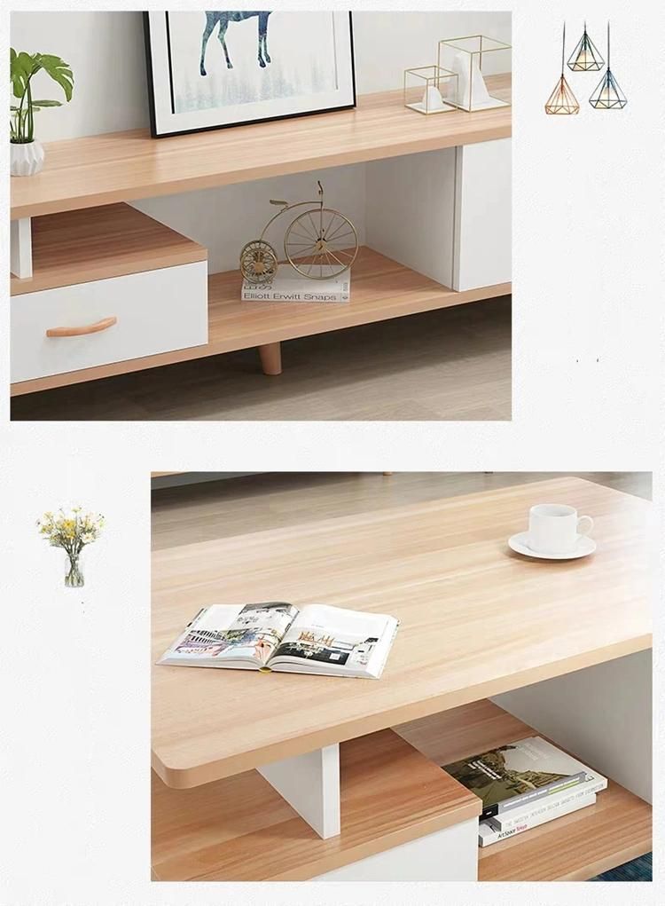 Cheap Wholesale Market Modern Living Room Furniture Sofa TV Stand Wooden Sofa Coffee Table