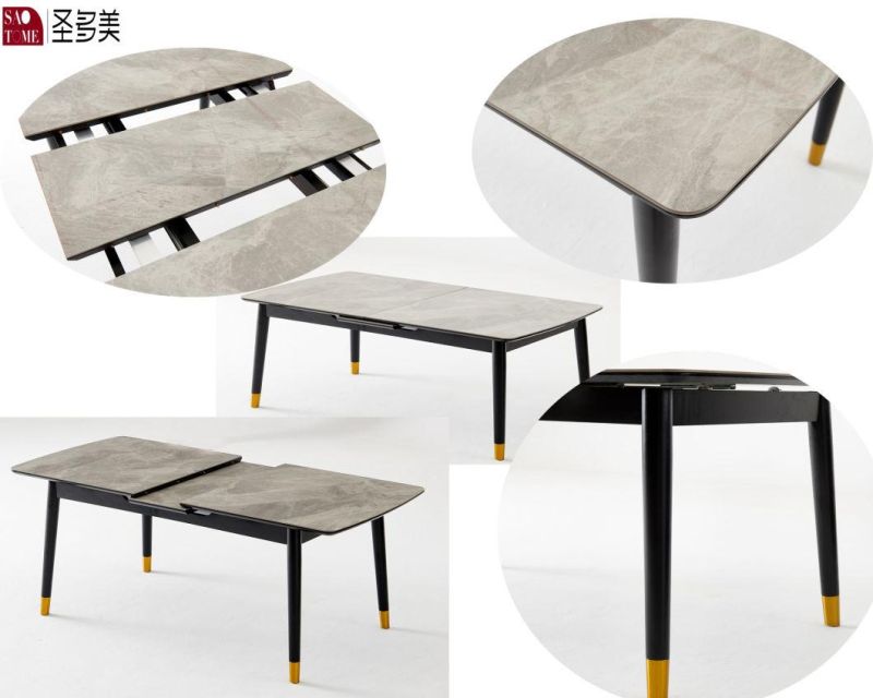 Modern Restaurant Furniture Slate Top Extension Table