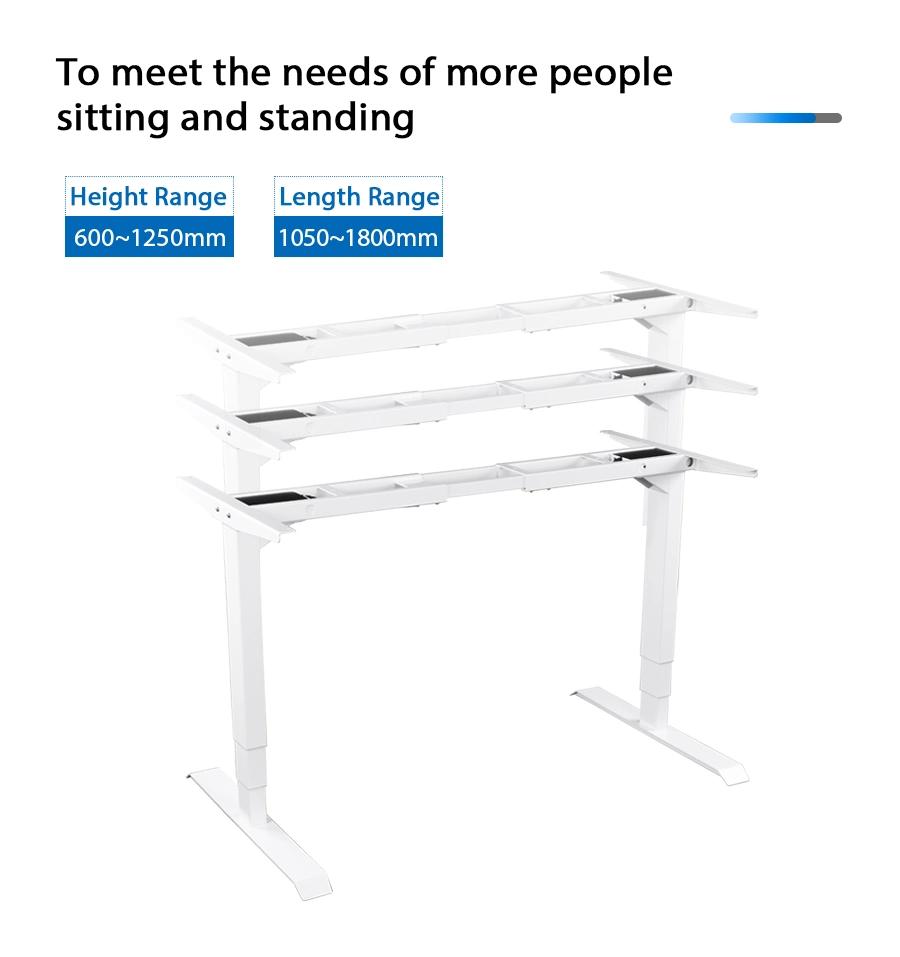 140kg Load Capacity 3-Stage Inverted Modern Standing Desk