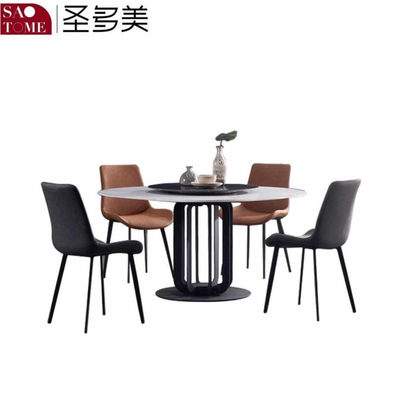 Modern Slate Furniture with Turntable Lantern Table Dining Table