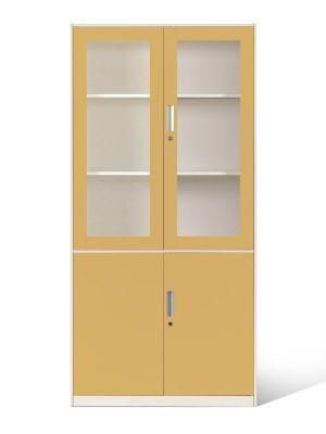 Half Glass Multi Function Metal Storage Cabinet