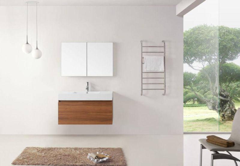 Simple High Quality Solid Wood Wall Hanging Bathroom Cabinet