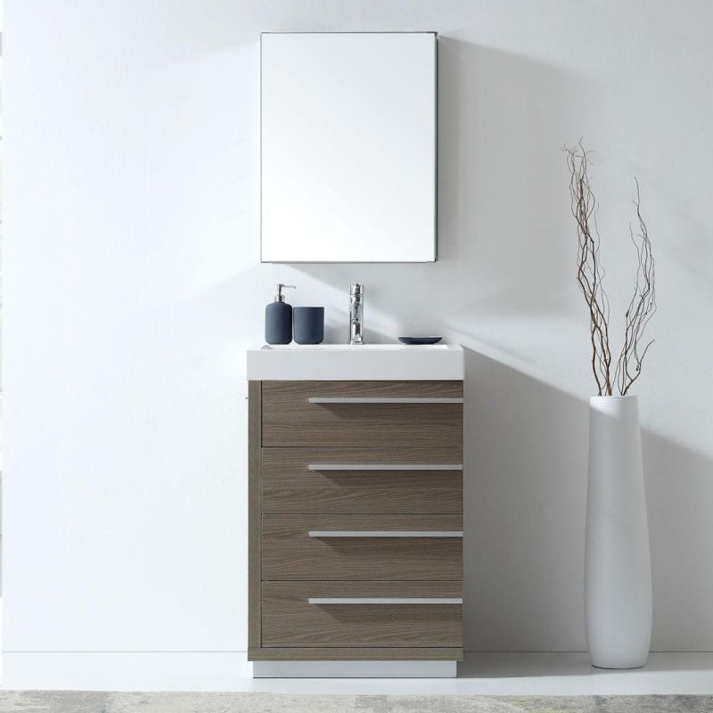 China Factory Wholesale Simple New Wall-Mounted Type Plywood Bathroom Cabinet Bathroom Vanity