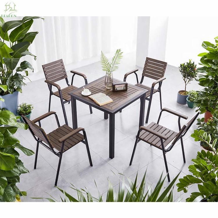 Outdoor Modern Aluminum Garden Furniture Dining Chairs Cheap Pure Aluminum Dining Table and Chair Garden Furniture