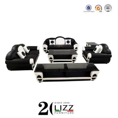 Africa Popular Modern Italian Leather Home Furniture Living Room Sofa Set