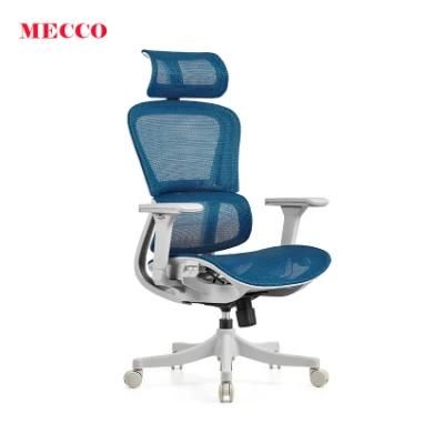 Luxury Grey Frame Office Mesh Desk Chair with Multi-Functions