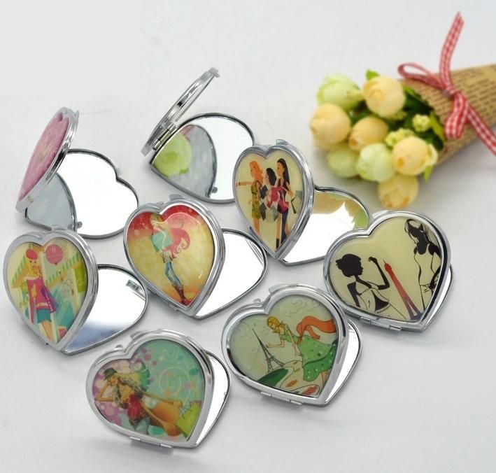 Promotional Gift Heart Shaped Makeup Mirror