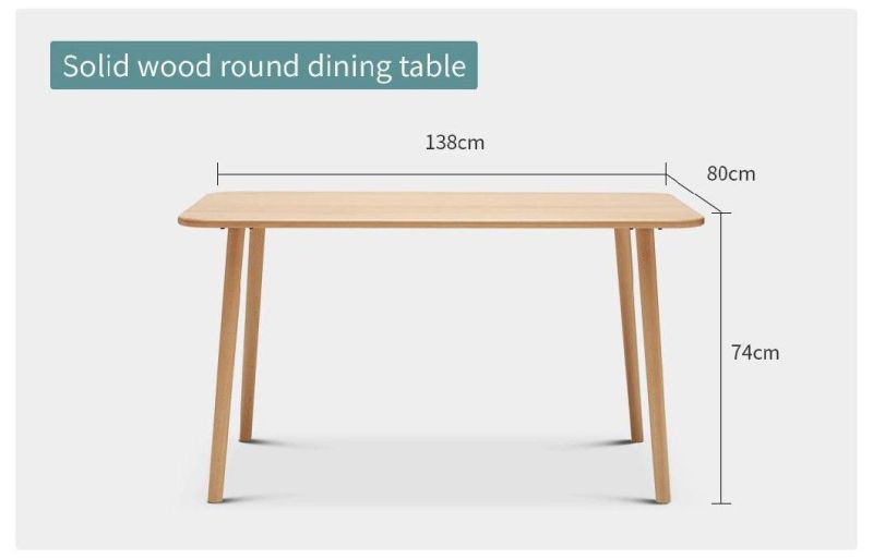 China Modern Style Solid Wood 4 Person Dining Table Furniture