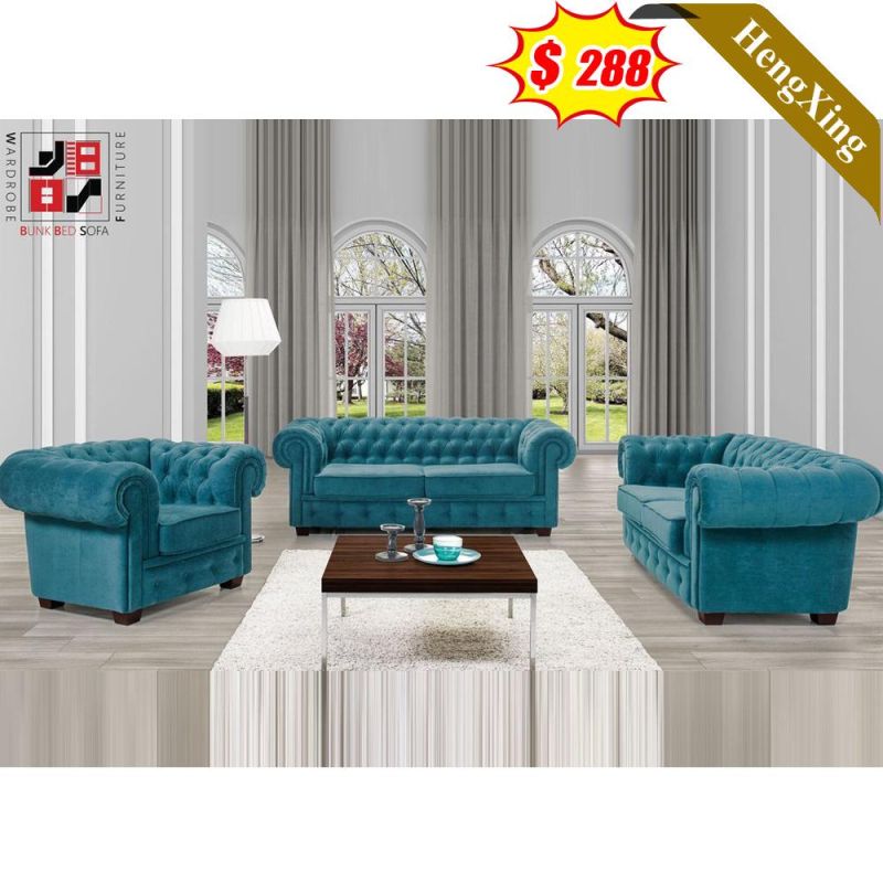 Modern Home Furniture Wooden Frame Living Room Sofas Green Blue Velvet Fabric 1/2/3 Seat Sofa