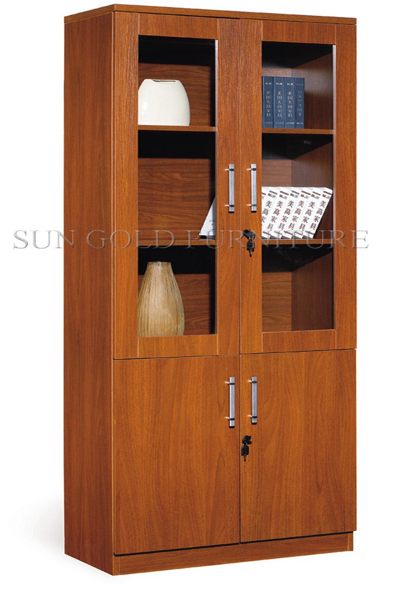 Modern Glass Door Filing Cupboard Durable New Office Furniture Executive File Storage Cabinet