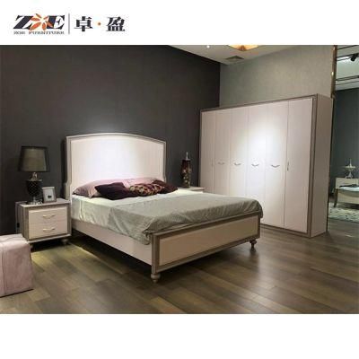 Elegant Hotel Bedroom Furniture Wooden Carving Bedroom Set