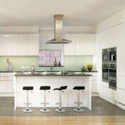 Free 3D Design Glossy Oak Wood Kitchen Cabinets Home Project Modern White Color High Gloss Lacquer Kitchen Cabinet