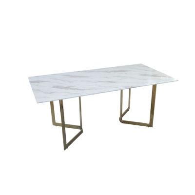 Modern Style Home Dining Room Furniture Table Sets Marble Top Dining Table