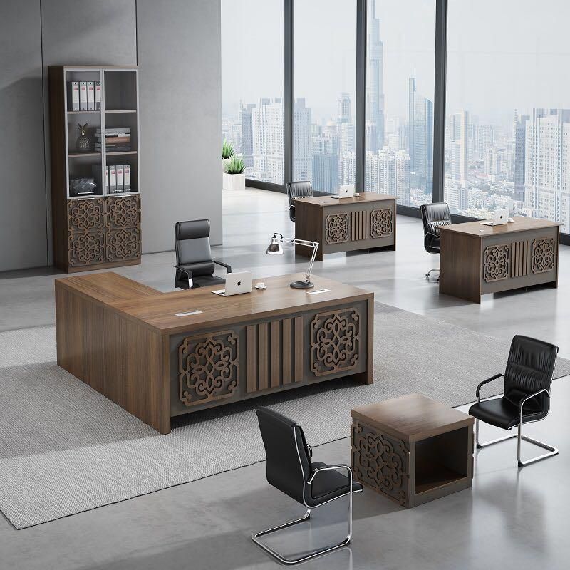 Exclusive Modern Office Executive Desk Luxury Manager Wooden Work Table Furniture