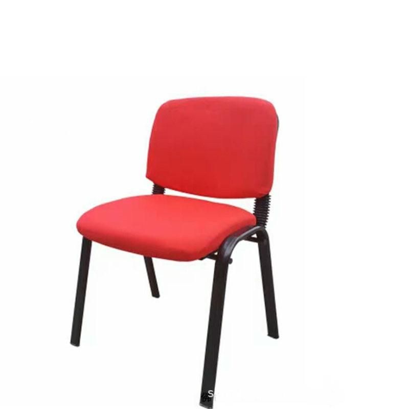 Modern Metal Frame Fabric Armless Office Chair Stackable Visitor Training Chair Staff Learning Dining Chair