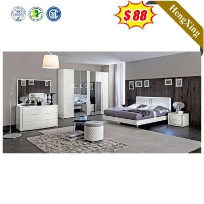 Modern Wooden Melamine Hotel Furniture Sofa King Size Bedroom Bed