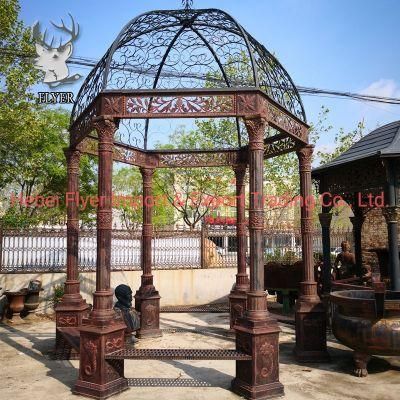 Modern Outdoor Ornamental Antique Cast Iron Gazebos Garden Cast Iron Round Gazebo for Sale