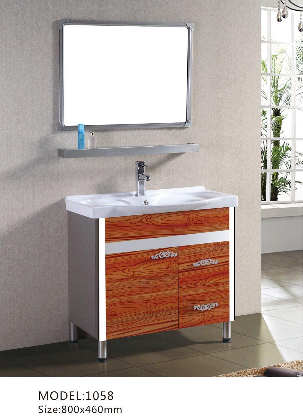 Stainless Steel Bathroom Vanity Cabinet with Lighted Mirror