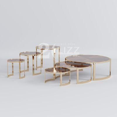 Separated Home Living Room Lower Luxury Marble Round Coffee Table Modern Wedding Table Furniture