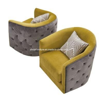 Simple Design Single Back Leather Fabric Sofa Chair