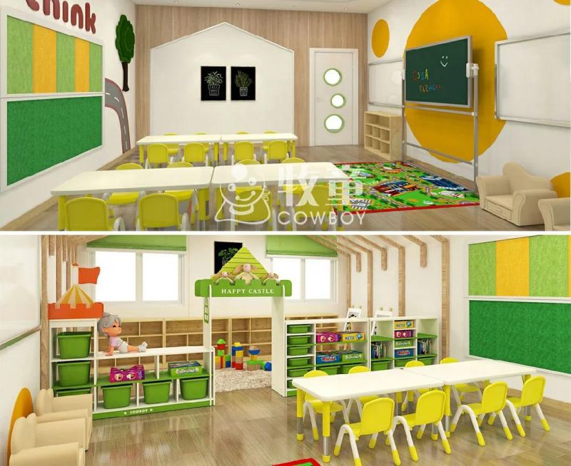 New Design High Quality Kids Creche Pre School Classroom Wooden Furniture Set