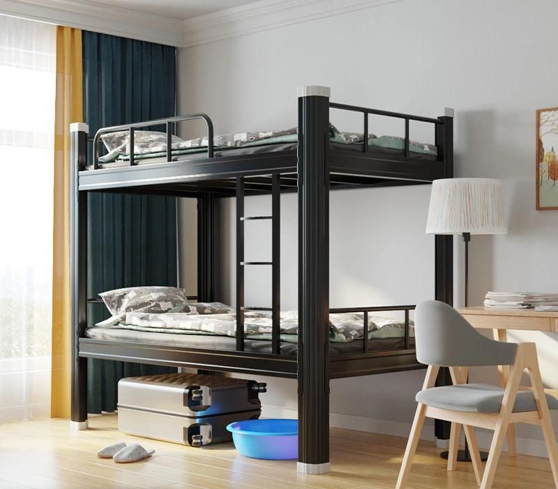 Lit Anfant Superpose Dormitory Bunk Bed Dormitory Cheap School Dormitory Double Decker Metal Bunk Bed with with Drawers Etagenbe