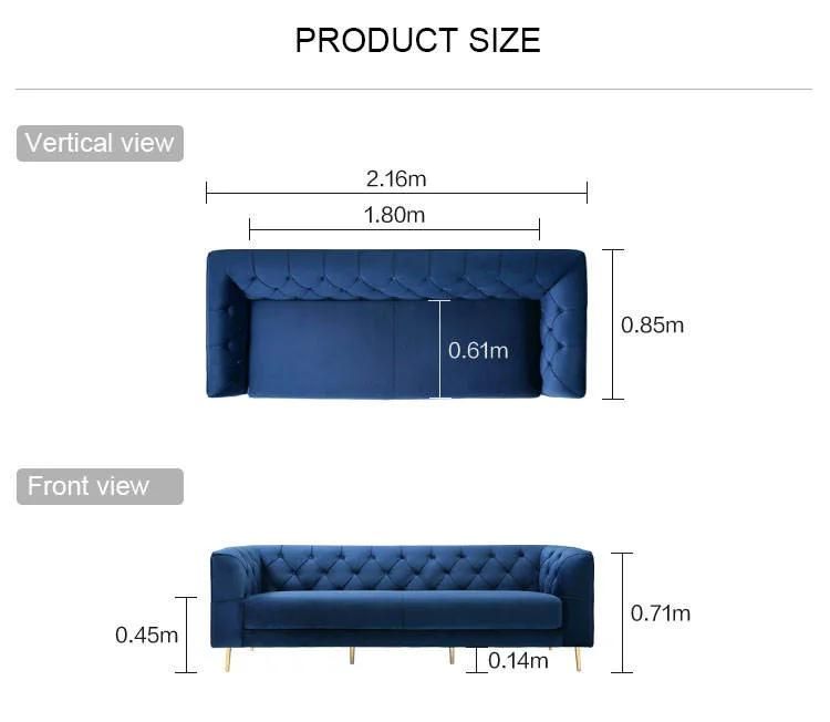 Linsy Modern Furniture Luxury Velvet 3 4 Seat Loveseat Sofa Couch Rbj4K