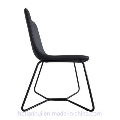 Modern High Back Velvet PU Luxury Dining Chair Metal Leg Stainless Steel Chairs