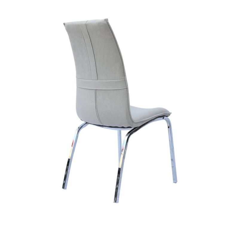 China Wholesale Home Furniture Living Room Office Furniture Fabric Electroplating Steel Dining Chair