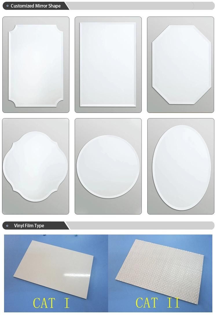 3mm 5mm Double Coated Aluminum Mirror Home Decoration Wardrobe Use Safety Mirror Protection Film