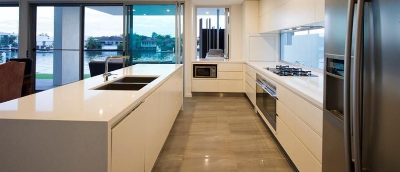 Custom Traditional Modular Cream White Lacquer Kitchen Cabinet with Kitchen Island