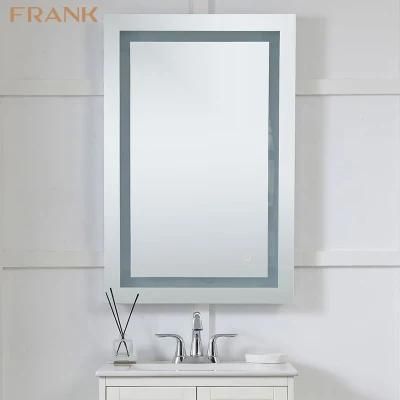 Defogger Magnifying LED Backlit Gold Decor Wall Bathroom Mirror