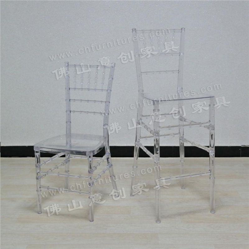 Modern Removable Acrylic Transparent Plastic Hotel Party High Bar Chair