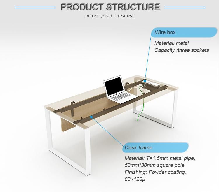 Modern Italian Melamine Executive Office Laptop Desk for Manager