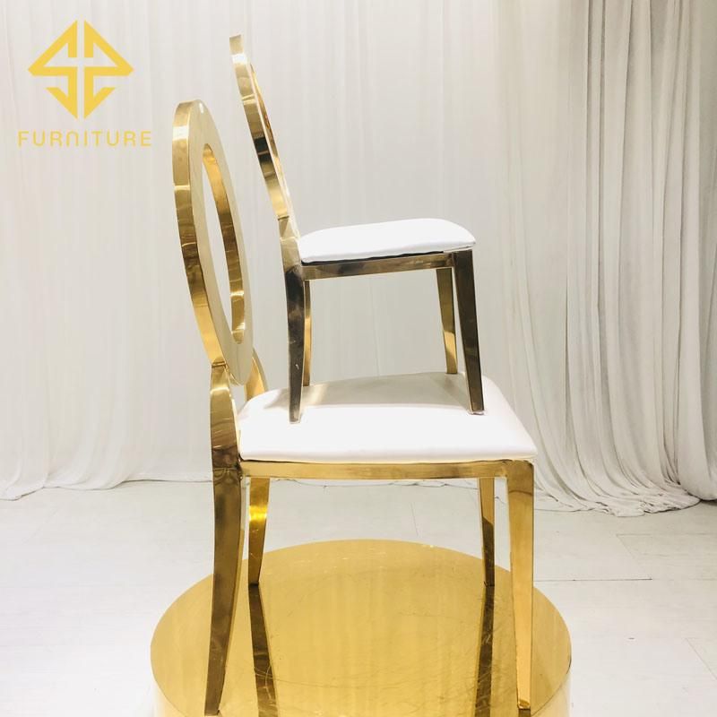 China Factory Wholesale Event Party Wedding Use Dining Furniture Stainless Steel Chair